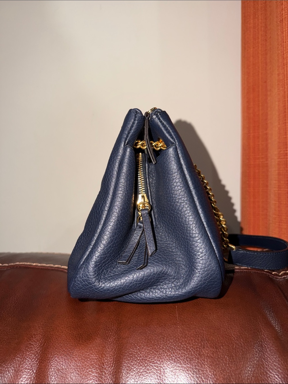 ‼️Authentic Mulberry Winsley Blue Leather Shoulder Bag Crossbody Bag - Picture 5 of 14
